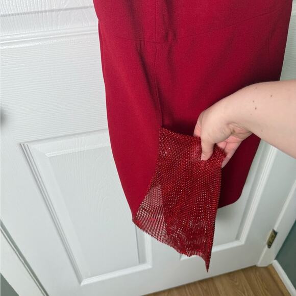 Helsi Sam Chain Mail Detail Minidress in Red M - Picture 5 of 10